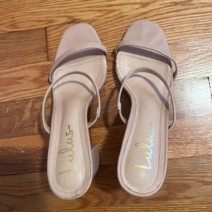 Lulus nude block heels